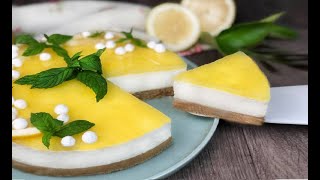 TORTA FREDDA ALLO YOGURT E LIMONE Fresco Goloso ed Estivo🍋🍋🍋  VI CONQUISTERA AL PRIMO ASSAGGIO [upl. by Romulus]