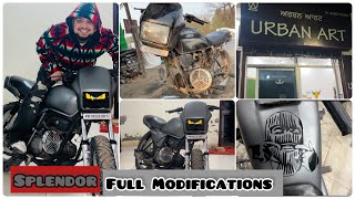 Splendor Modified 🏍️😎 Yellow Eyes Splendor😍  Ankush Thakur  vlog5 [upl. by Tabby715]