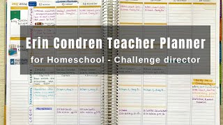 Erin Condren Teacher Planner for homeschooling  Challenge director Classical Conversations [upl. by Yhtir]