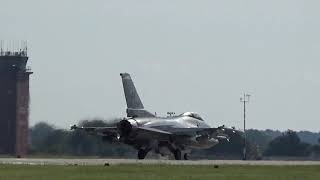 F16s taking off RAF Mildehall with radio comms 2021 [upl. by Emelin]