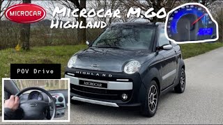 Microcar MGO Highland 492 DCi 2016 POV Drive Highspeed Walkaround [upl. by Piwowar]