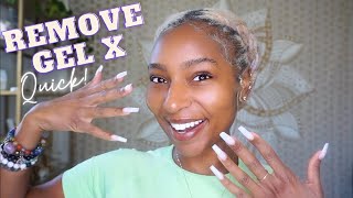 Easy Gel X Nail Removal at Home Its Quick SAVE YOUR MONEY iamLindaElaine [upl. by Adrien]