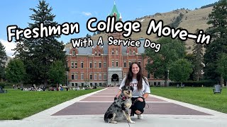 Freshman College MoveIn with a Service Dog 2023 [upl. by Skillern574]