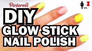 DIY Glow Stick Nails  Corinne Vs Pin 1 [upl. by Eeleimaj]