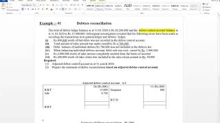 Debtors reconciliation Example [upl. by Pfosi]