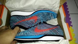 Unboxing Nike Flyknit Racer Glacie Ice indonesia version [upl. by Dorreg]