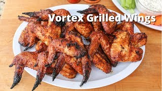 Vortex Grilled Chicken Wings  Chicken Wings Grilled On Weber Kettle with Vortex [upl. by Ilan]