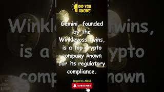 Gemini founded by the Winklevoss twins is a top crypto company known for its regulatory compliance [upl. by Marga309]