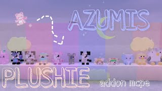 🌿Cute Plushies for decoration mcpe Azumis Plushies Addon💕 Item Review [upl. by Klein]