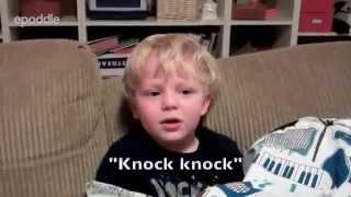 3yearold tells terrible knockknock jokes [upl. by Pirali]