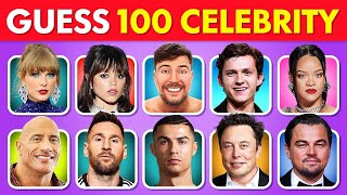 Guess the 100 Celebrities in 3 seconds  Ultimate Celebrity Guessing Quiz 2024 [upl. by Enylecoj]