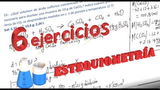 6 EJERCICIOS RESUELTOS Reactivo en exceso y limitante RendimientoReactivos impuros Estequiometría [upl. by Spalla]