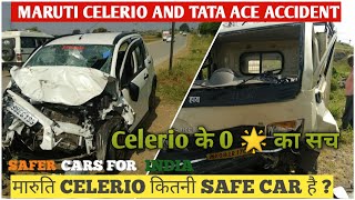 Maruti Suzuki Celerio Badly Damaged On Impact From Tata Ace  Truth Of Celerio Safety  Nikhil Rana [upl. by Arekat]