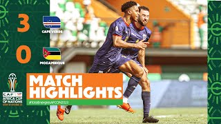 HIGHLIGHTS  Cape Verde 🆚 Mozambique TotalEnergiesAFCON2023  MD2 Group B [upl. by Sowell]