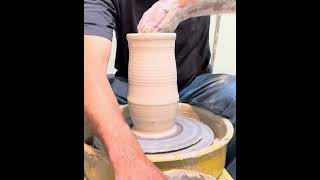 Throwing a 6 lb vase on the potter’s wheel [upl. by Ahtanamas]