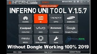 InfernoTool UniTool v157 Without Dongle Version  Working 100 2019 [upl. by Sheree334]