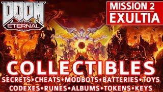 Doom Eternal  Exultia All Collectible Locations Secrets Collectibles Cheats Upgrades etc [upl. by Porush433]