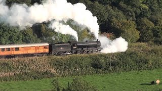 63395 in trouble as it starts the climb through the Esk Valley NYMR 2015 09 27 [upl. by Andeee]