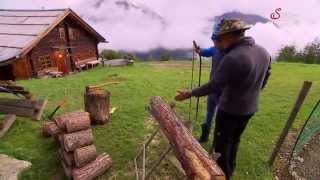 ServusTV auf der Alm  Holz hacken auf der Gampe Thaya [upl. by Eelrebmik]