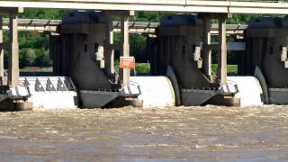 Ohio River flooding at Markland Dam [upl. by Areem293]