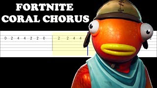 Fortnite  Coral Chorus Theme Easy Guitar Tabs Tutorial [upl. by Skurnik105]