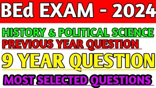 bed exam history and political science previous year questionbead arts history previous question [upl. by Bram902]