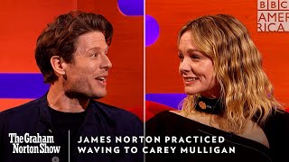 James Norton Practiced Waving to Carey Mulligan 👋 Graham Norton Show  Fridays 1110c  BBC America [upl. by Fosque]