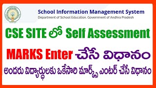 HOW TO Enter SELF ASSESSMENT CCE MARKS IN CSE SITE  SELF ASSESSMENT MARKS ENTRY PROCESS IN CSE SITE [upl. by Hoes873]