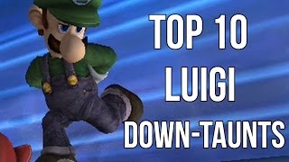 Top 10 Luigi Taunt Spikes amp Moments  Super Smash Bros [upl. by Burleigh384]