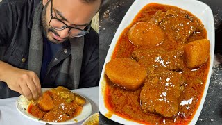 Eating LunchPulao Rice amp Spicy Meat CurryAloo Gosht With Friends at Sultani Bhoj Restaurant [upl. by Ahron]