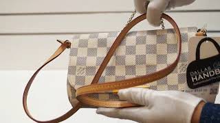 LOUIS VUITTON Favorite PM Damier Azur Crossbody Bag REVIEW PREOWNED [upl. by Mcarthur]