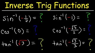 Evaluating Inverse Trigonometric Functions [upl. by Bubalo]