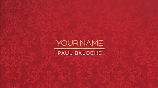 Your Name Lyric Video  Paul Baloche  Official [upl. by Ylus]