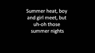 Summer Nights Grease Lyrics [upl. by Iret865]