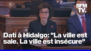 quot12000 parisiens quittent la capitale chaque annéequot au conseil de Paris Dati face à Hidalgo [upl. by Etnoed]