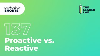 Proactive vs Reactive [upl. by Odilia106]