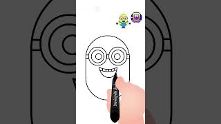 How to Draw a Minion Shorts drawingtutorial drawingforkids chuchutv drawingshorts [upl. by Auqinet]