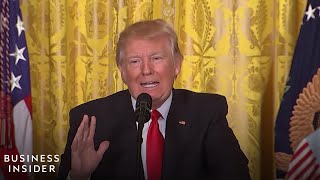 Trumps Most Heated Exchanges With Reporters At His Longest Press Conference [upl. by Notkcorb]