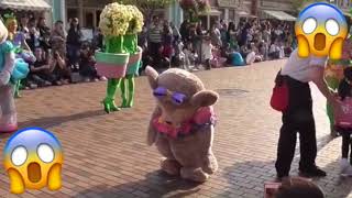 DISNEY CHARACTER FAINTS DURING PARADE [upl. by Zelma]