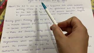 Right to information Act 2005Introduction and objectives [upl. by Eanyl751]