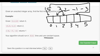 226 FIRST MISSING INTEGER ArraysInterviewbit arraysprogramming [upl. by Byrann]