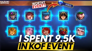 I SPENT 9500 DIAMONDS IN THE KOF X MLBB EVENT  PHASE 1  MUST WATCH [upl. by Hoon]