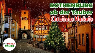 Rothenburg ob der Tauber Christmas Market  Reiterlesmarkt  4K 60fps with Captions [upl. by Naeruat674]