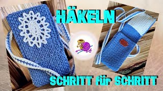 Handytasche Häkeln 😊💫 SCHRITT für SCHRITT für Dich 💕💕💕 [upl. by Nevah236]