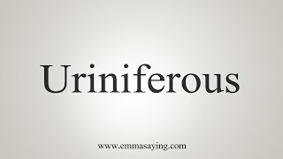 How To Say Uriniferous [upl. by Wane]