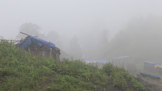 Simple Nepali Rural Village in Mountain  Life with Daily Cold Rain  Relaxing Nature  IamSuman [upl. by Alra]