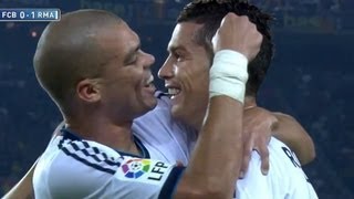 La Liga  Gol de Cristiano Ronaldo 01 en el FC Barcelona  Real Madrid [upl. by Sirred]