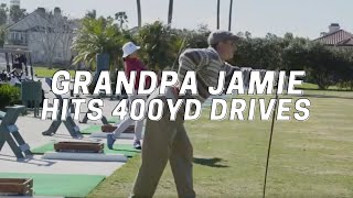 Grandpa Jamie Hits 400yd Drives [upl. by Ahsaelat]