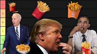 PRESIDENTS MAKE A FAST FOOD FRIES TIER LIST [upl. by Notgnirra]