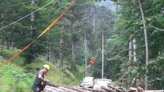 Maxwald Kleinseilbahn von Firma Josef Mairhofer Holzschlägerung amp Sägewerk [upl. by Anirehs969]